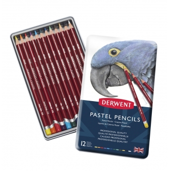 boite metallique de 12 pastels derwent
