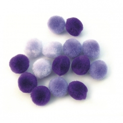 pompons decoratifs violet