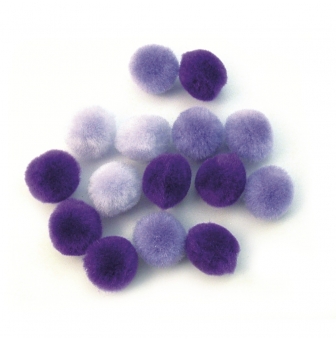 pompons decoratifs violet