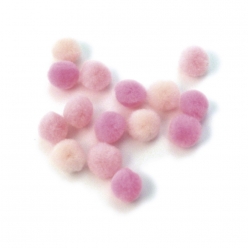 pompons decoratifs rose