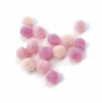 pompons decoratifs rose