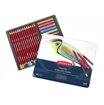 crayon pastel derwent collection boite 24 crayons