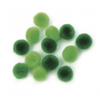 pompons decoratifs vert