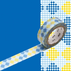masking tape mt damier bleujaune