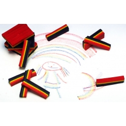 crayons de cire arc en ciel boite de 25 pieces
