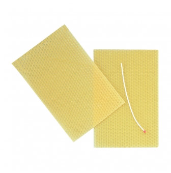 rayon de cire 50 plaque avec meche 13x40 cm