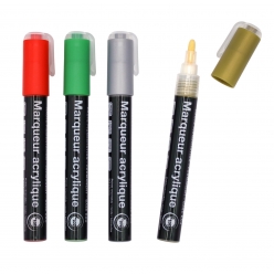 marqueur peinture acrylique couleurs de noel 4 pieces