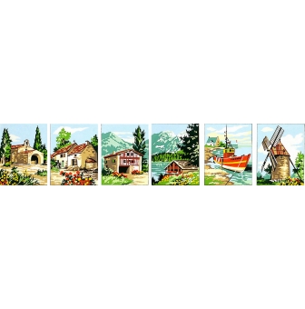 kit serie petits paysages 20x25 cm 6 modeles