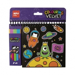 carnet de coloriage dans l espace feutres