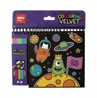 carnet de coloriage dans l espace feutres