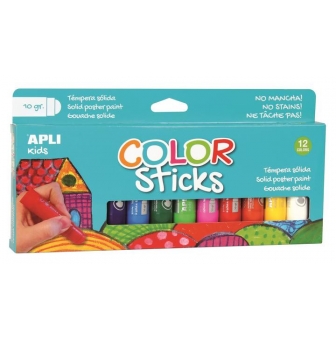 gouache solide 12 crayons 10g