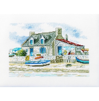 kit point comptes carenage sur la plage 30 x 35 cm