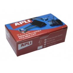 boite de 12 pinces a clip 19mm