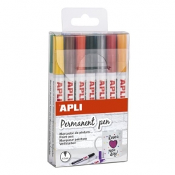 feutres indelebile 1 2mm couleurs assorties 14 pieces