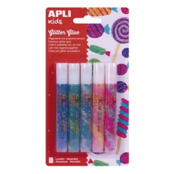 colle a paillettes arc en ciel 11g 5 tubes