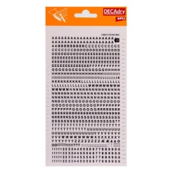 lettres alphabet et chiffres transfert noir 3mm sans empattement
