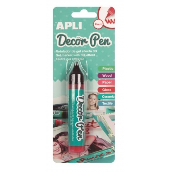 stylo gel decor pen 25ml rouge