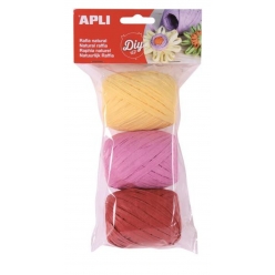 raphia naturel 30m 3 tons bonbon