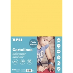 cartons jaune clair a4 170g 50 feuilles