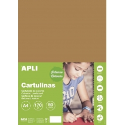 cartons noisette a4 170g 50 feuilles