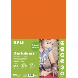cartons orange a4 170g 50 feuilles