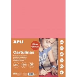 cartons rose fluo a4 170g 50 feuilles