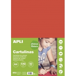 cartons rouge a4 170g 50 feuilles