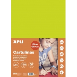 cartons vert fluo a4 170g 50 feuilles