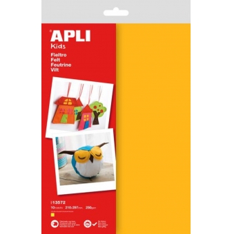 feutrine a4 jaune 10 feuilles