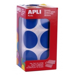 gommettes rouleau rond o 33 mm bleu x 708