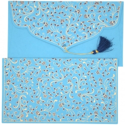 carterie douchka 5 enveloppes cadeau bleu ciel
