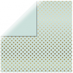 papier scrapbooking gofoil dots vert menthe 305x305cm 180g m  lot de 15 feuilles