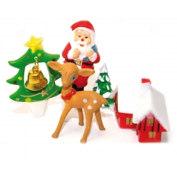 decorations colorees pour buche de noel