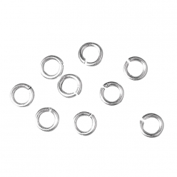 anneau 10 mmo 08 mm 40 pieces argent