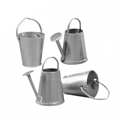 arrosoir et seau en metal 2  3 cm 6 pieces