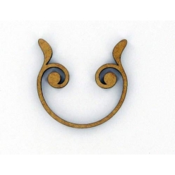 forme en bois mdf volute sourire