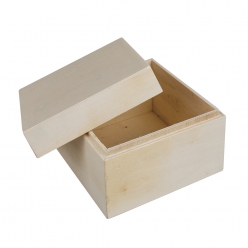 boite en bois avec couvercle 12cm