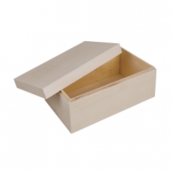 boite en bois avec couvercle 20cm
