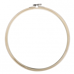 tambour a broder en bois 23 cm o