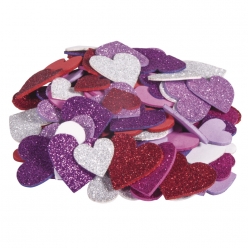 caoutchouc mousse coeurs paillettes 23