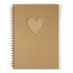 carnet decoupe passepartout coeur a5