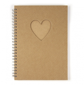 carnet decoupe passepartout coeur a5