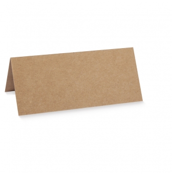 carte de table double 100x90mm kraft 5 pieces