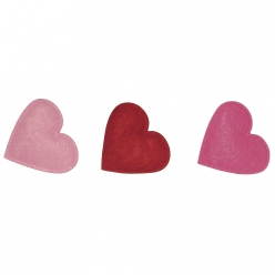 coeurs en feutrine 3 cm 4 tons