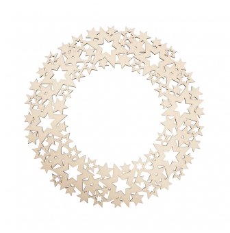 couronne ornement en bois o35cm
