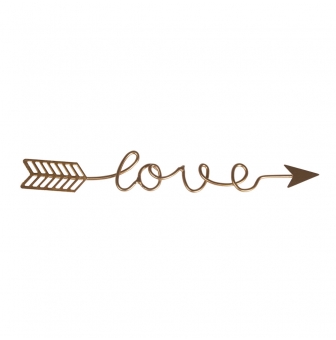 deco metallique ecriture love