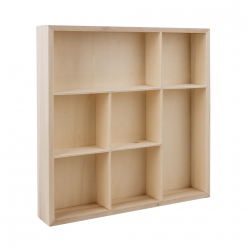 etagere murale en bois  label fsc 26x26 cm