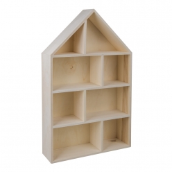 etagere murale en bois maison 30x50 cm