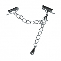 fermoir 10mm 1piece platine