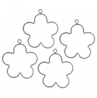 fleur en fil de fer 55 cm o 4 pieces